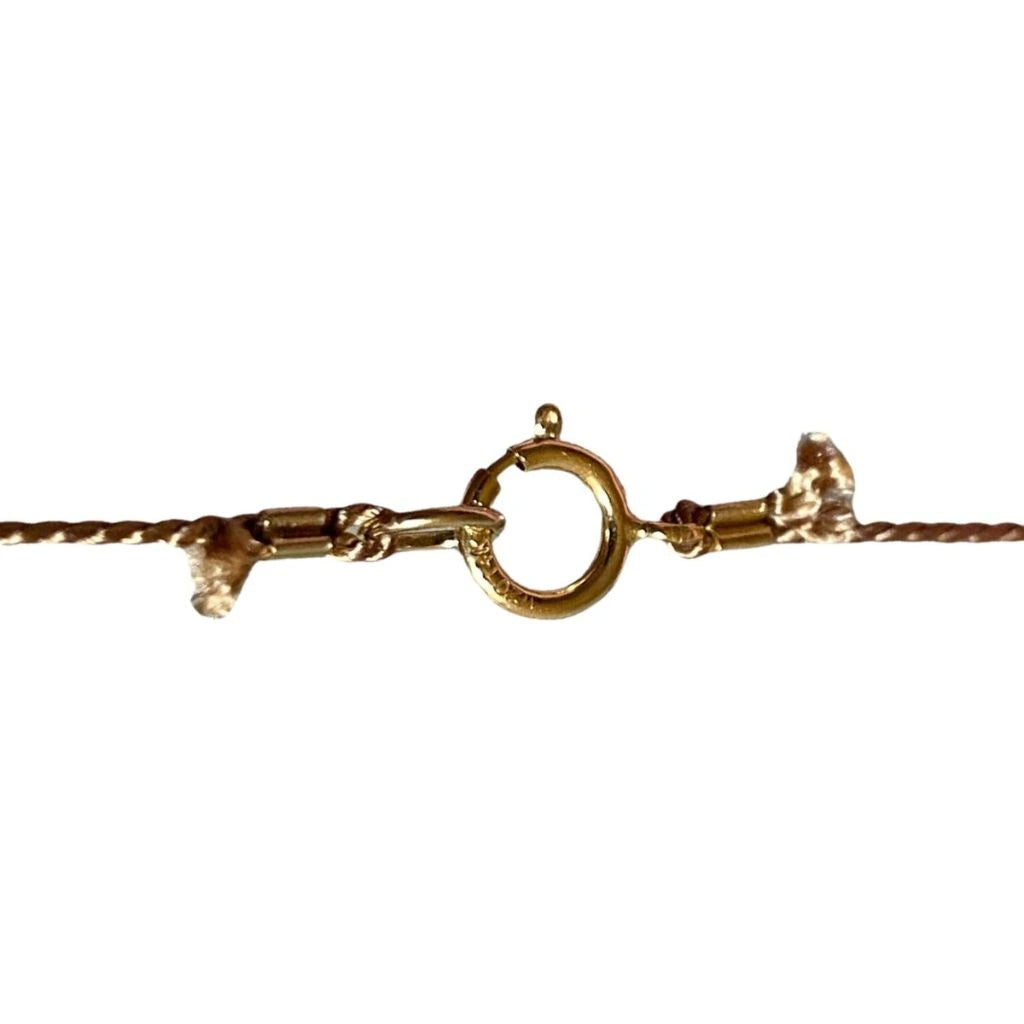 Silk and spring ring clasp necklace