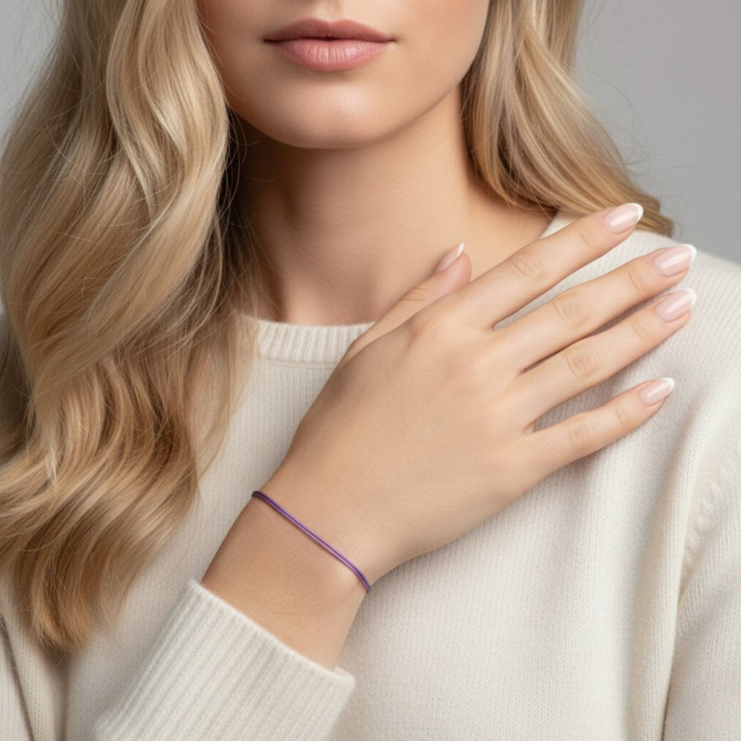 Purple Cord Bracelet Adjustable