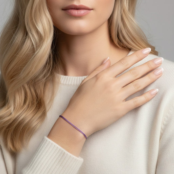 Purple Cord Bracelet Adjustable