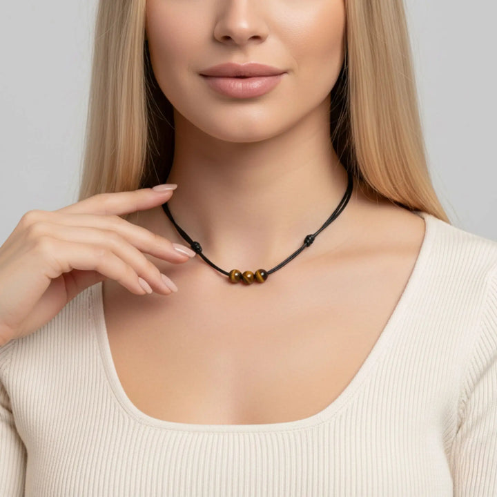 Tiger’s Eye Beaded Choker