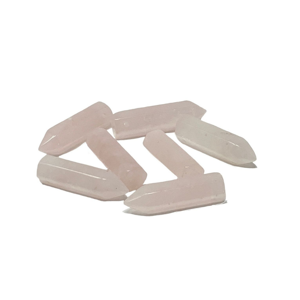 ROSE QUARTZ BULLET POINT NECKLACE-Luck Strings