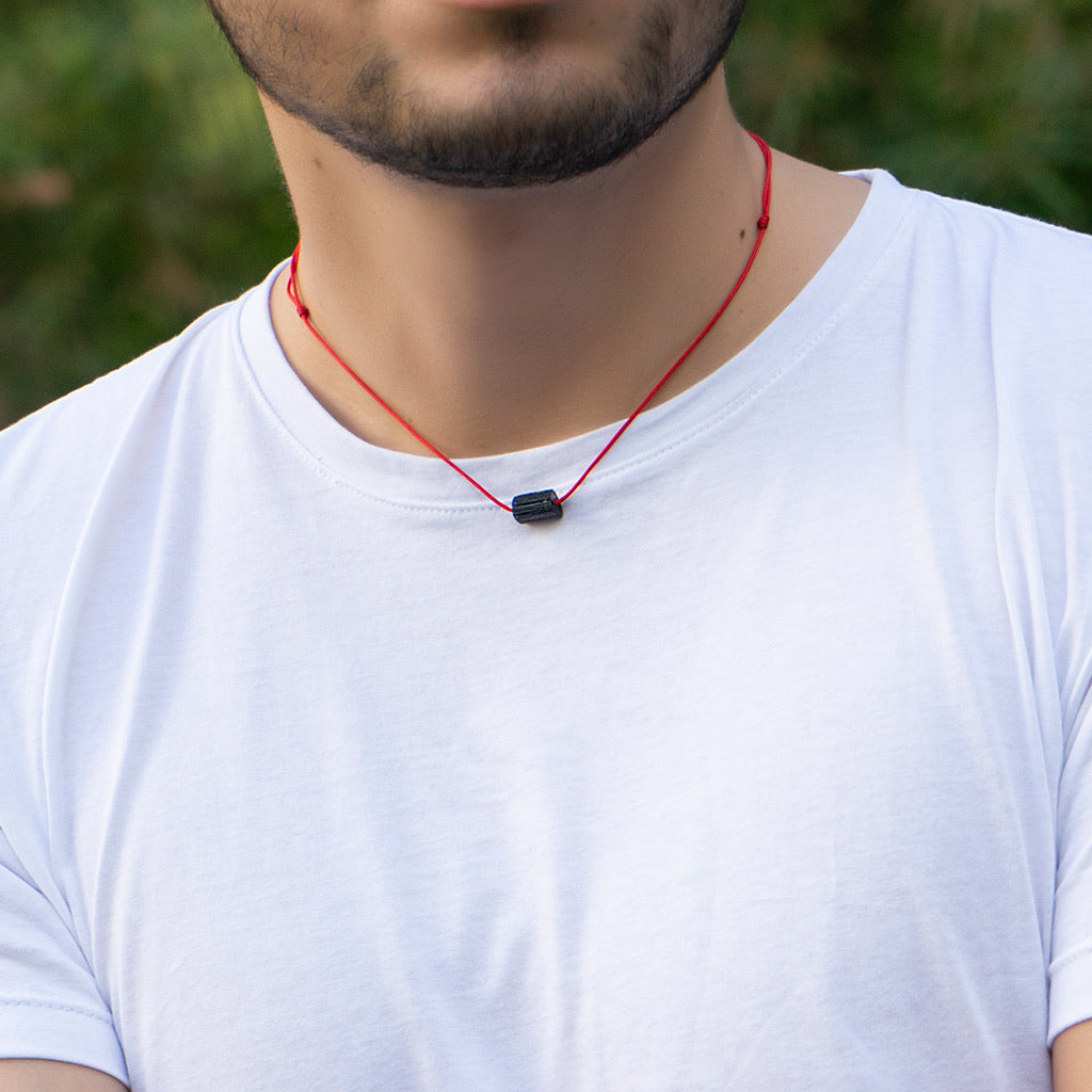 BLACK TOURMALINE CHOKER NECKLACE-Luck Strings