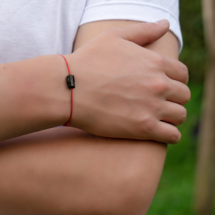 BLACK TOURMALINE PROTECTION BRACELET-Luck Strings