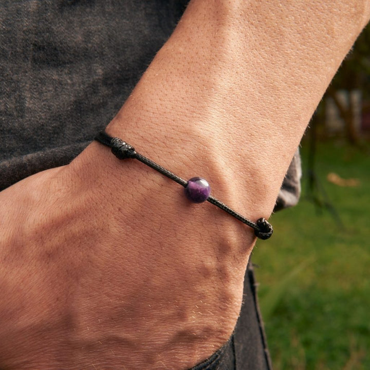 Amethyst Beaded Bracelet highlighting its soothing energy and elegant style - Luck Strings
