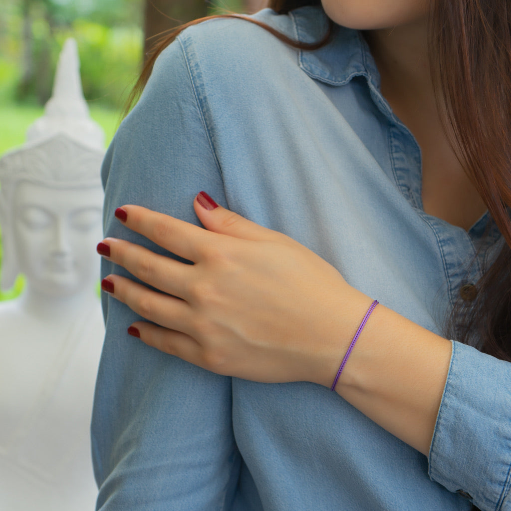 PURPLE CORD BRACELET-Luck Strings