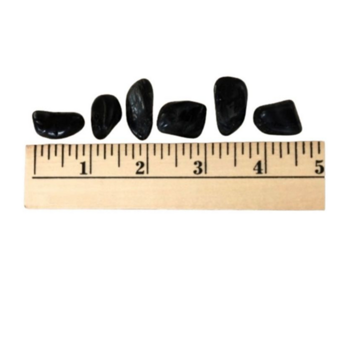 BLACK TOURMALINE TUMBLED POCKET STONE-Luck Strings