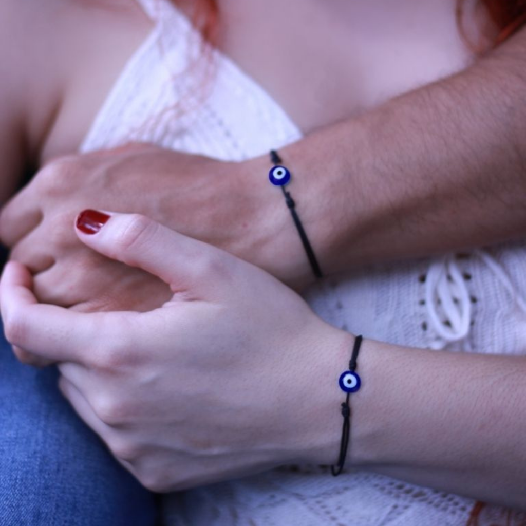 COUPLES BLUE EVIL EYE BRACELETS-Luck Strings
