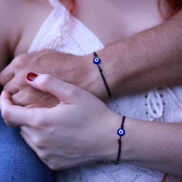 COUPLES BLUE EVIL EYE BRACELETS-Luck Strings